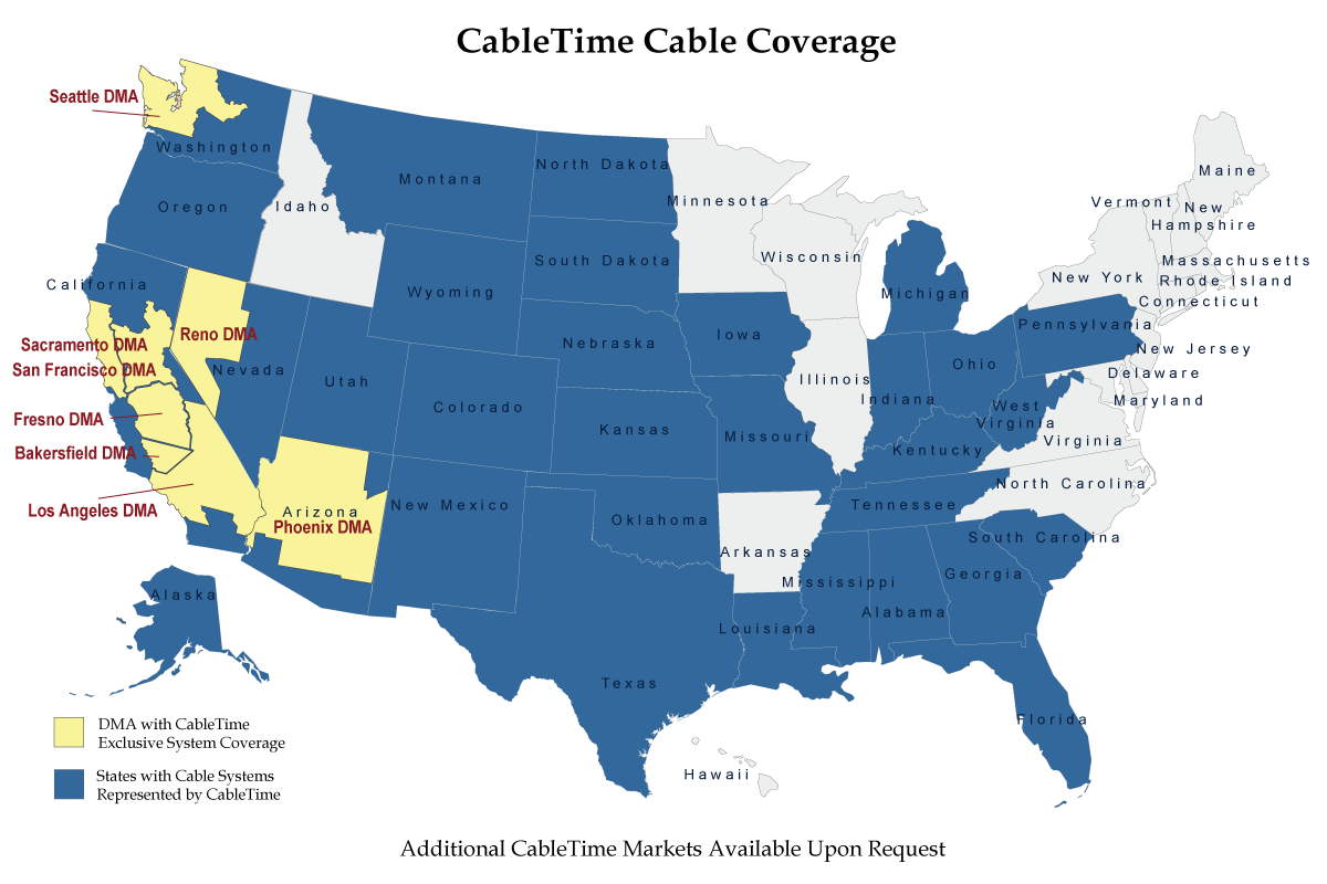 US DMA Map Coverage